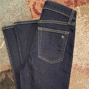 rag & bone casey high rise flare in dark wash size 27